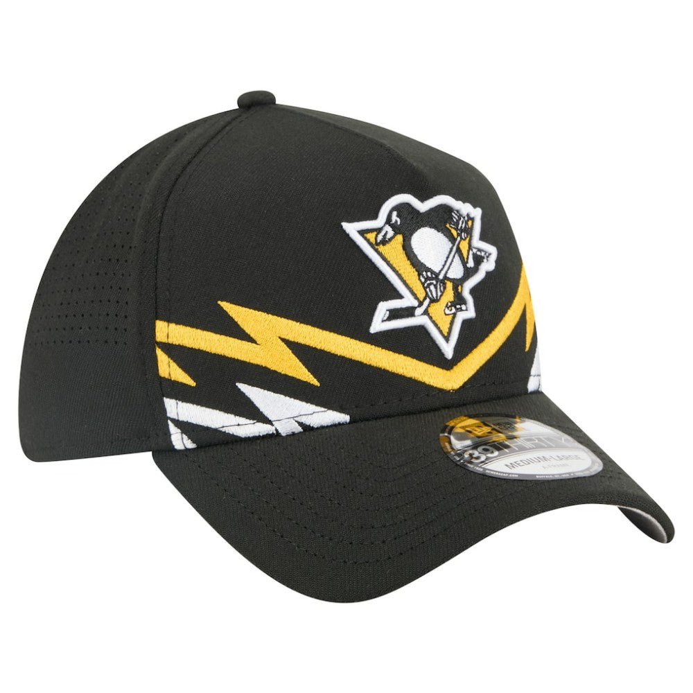 Pittsburgh Penguins New Era 39THIRTY A-Frame Perforated Flex Hat - Black | US 203126886