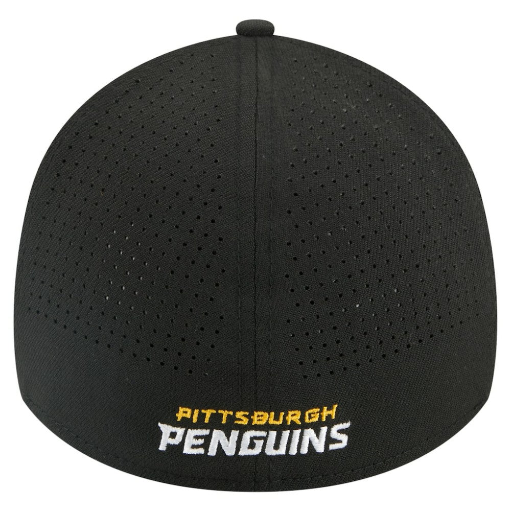 Pittsburgh Penguins New Era 39THIRTY A-Frame Perforated Flex Hat - Black | US 203126886