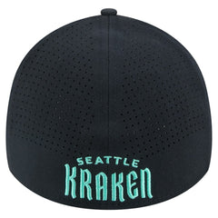 Seattle Kraken New Era Zig Zag 39THIRTY A-Frame Perforated Flex Hat - Deep Sea Blue | US 203126887