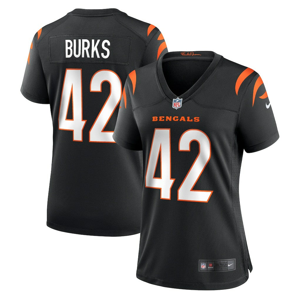 Oren Burks Cincinnati Bengals Women's Team Game Jersey - Black Jerseys
