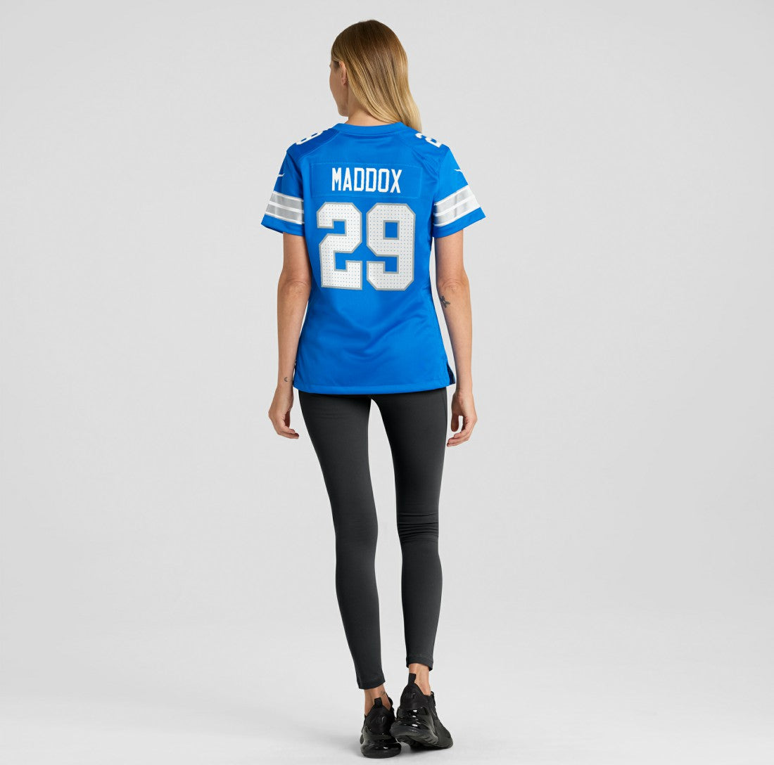Avonte Maddox Detroit Lions Women's Team Game Jersey - Blue Jerseys