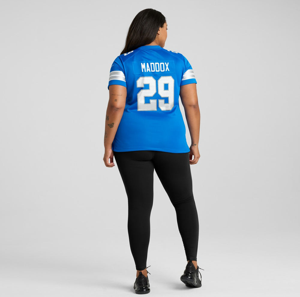 Avonte Maddox Detroit Lions Women's Team Game Jersey - Blue Jerseys