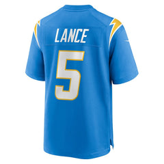 Trey Lance Los Angeles Chargers Team Game Jersey - Powder Blue Jerseys