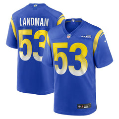 Nate Landman Los Angeles Rams Team Game Jersey - Royal Jerseys