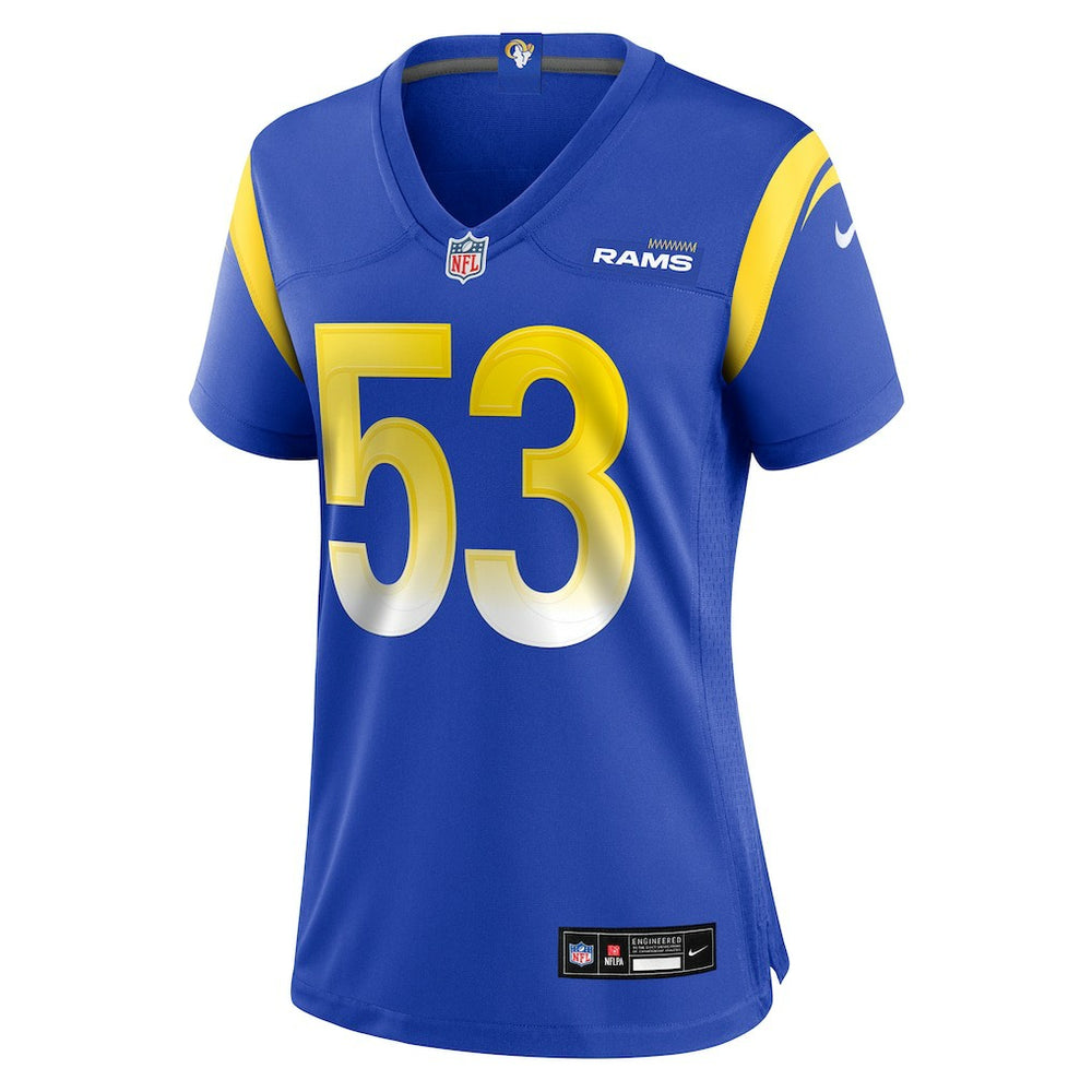 Nate Landman Los Angeles Rams Women's Team Game Jersey - Royal Jerseys