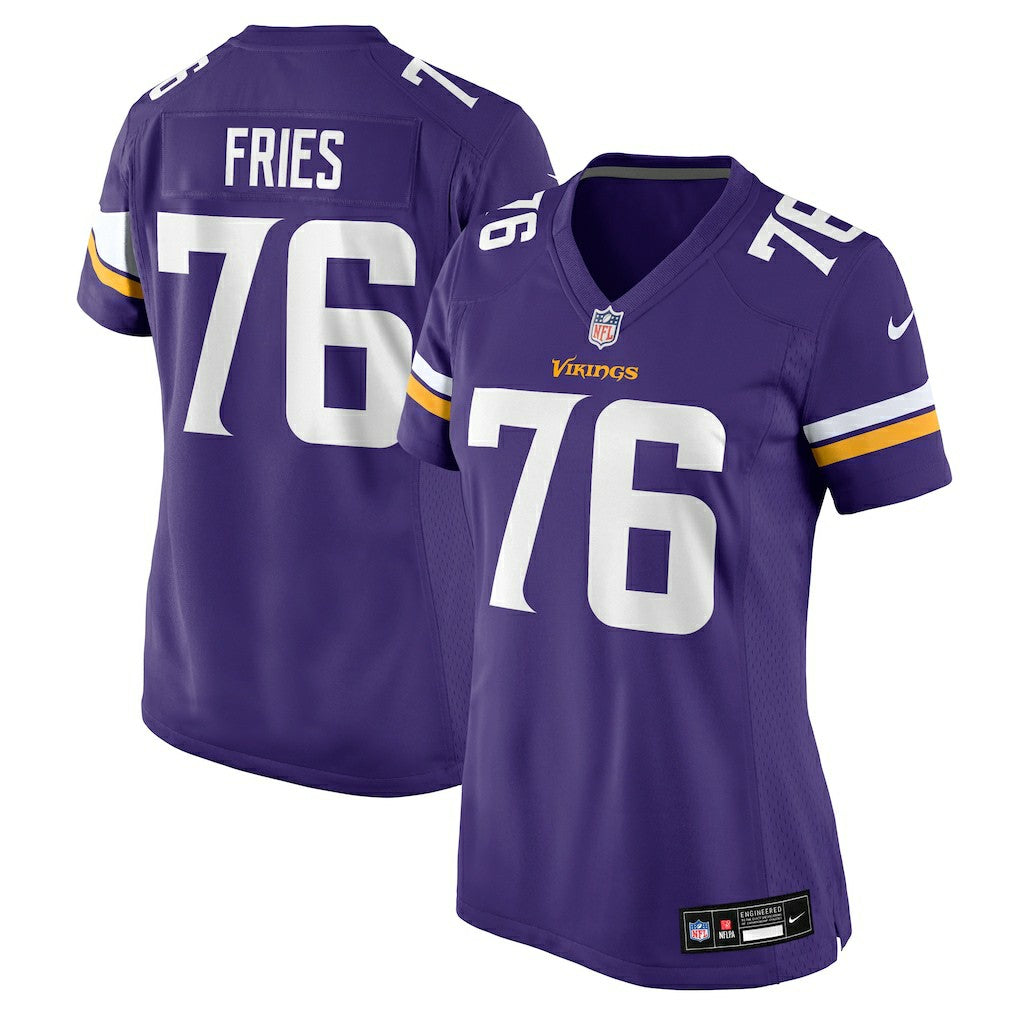 Will Fries Minnesota Vikings Women's Team Game Jersey - Purple Jerseys