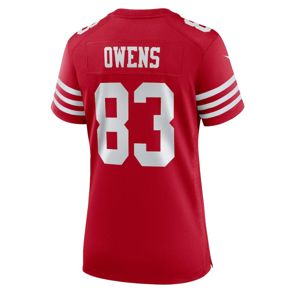 Terique Owens San Francisco 49ers Women's Team Game Jersey - Scarlet Jerseys
