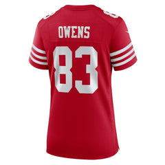 Terique Owens San Francisco 49ers Women's Team Game Jersey - Scarlet Jerseys