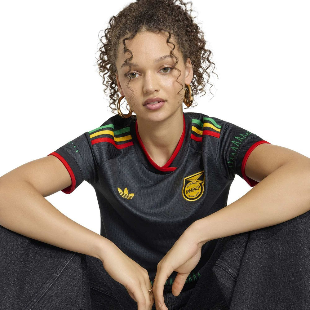 Jamaica National Team Women's 2026 Away Replica Jersey Black - Adidas sale