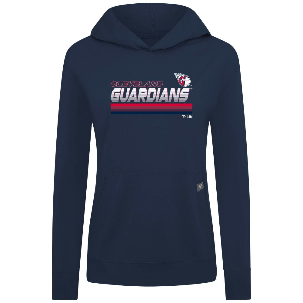 Cleveland Guardians Levelwear Women's Relay Breaker Pullover Hoodie - Navy Hoodies
