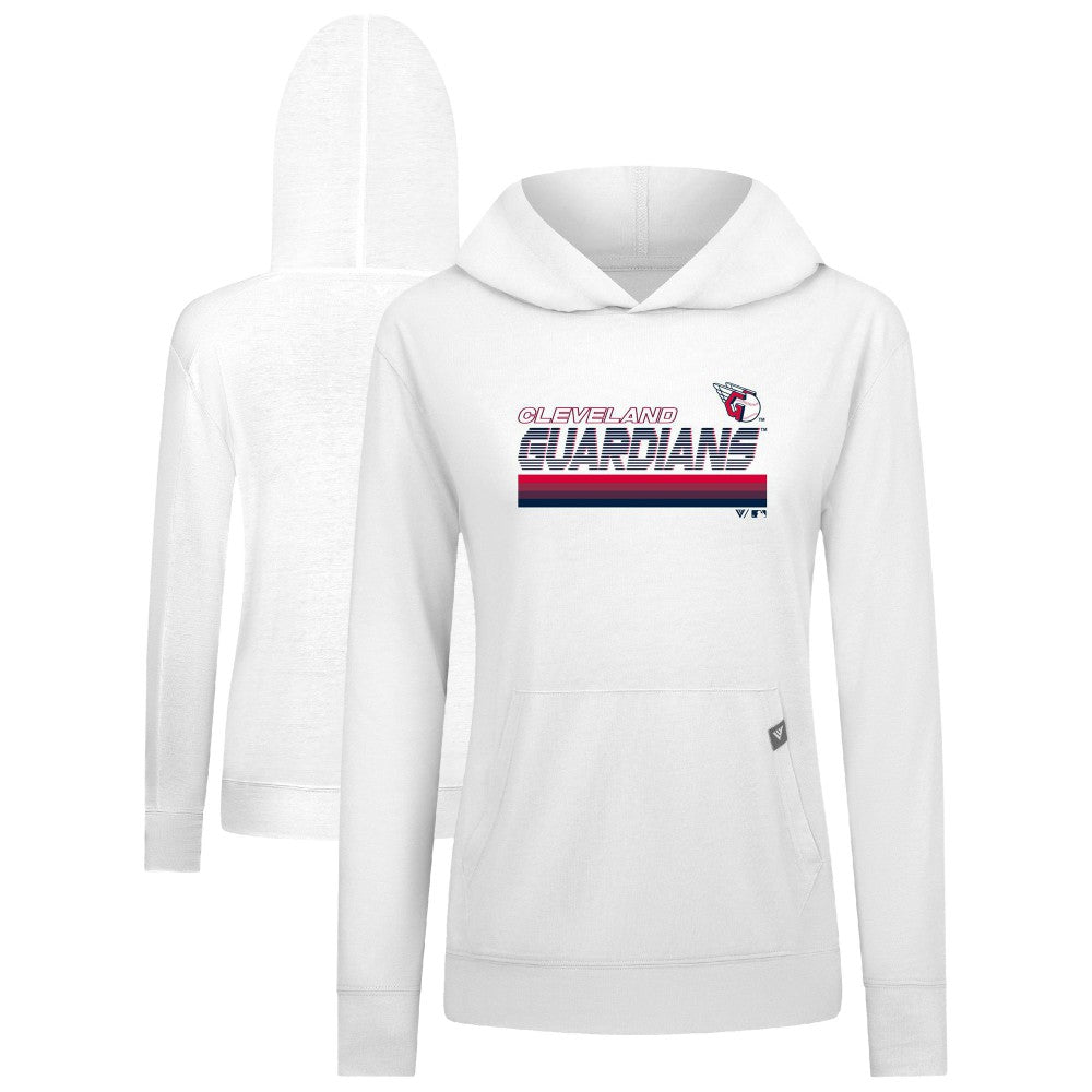 Cleveland Guardians Levelwear Women's Relay Breaker Pullover Hoodie - White Hoodies