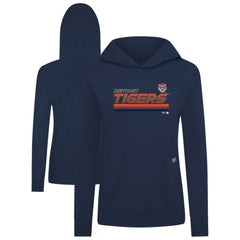 Detroit Tigers Levelwear Women's Relay Breaker Pullover Hoodie - Navy Hoodies