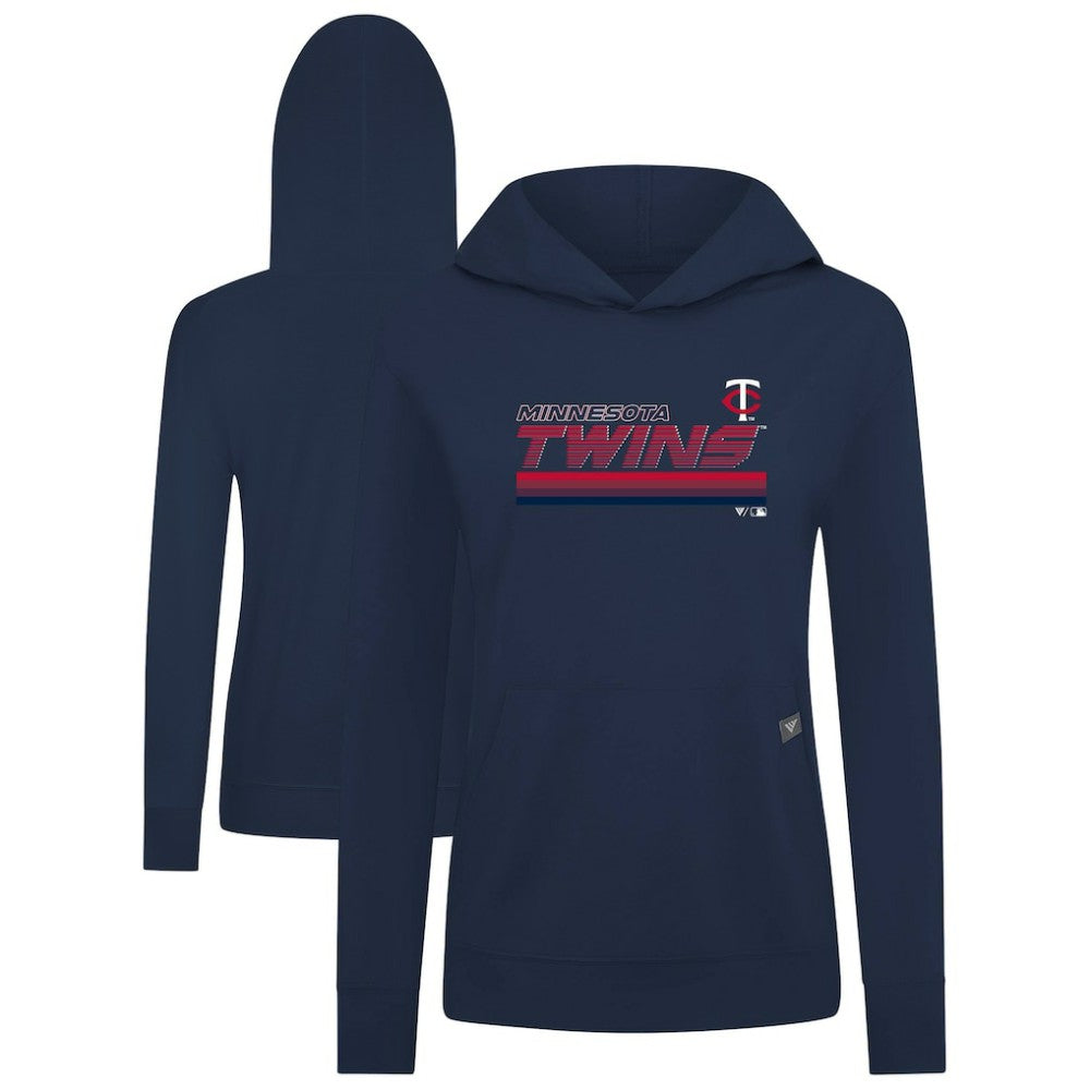 Minnesota Twins Levelwear Women's Relay Breaker Pullover Hoodie - Navy Hoodies