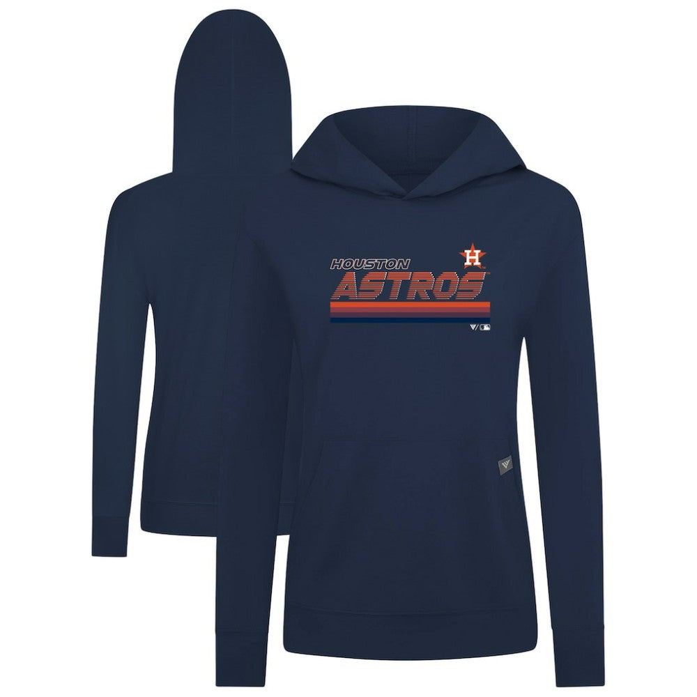 Houston Astros Levelwear Women's Relay Breaker Pullover Hoodie - Navy Hoodies