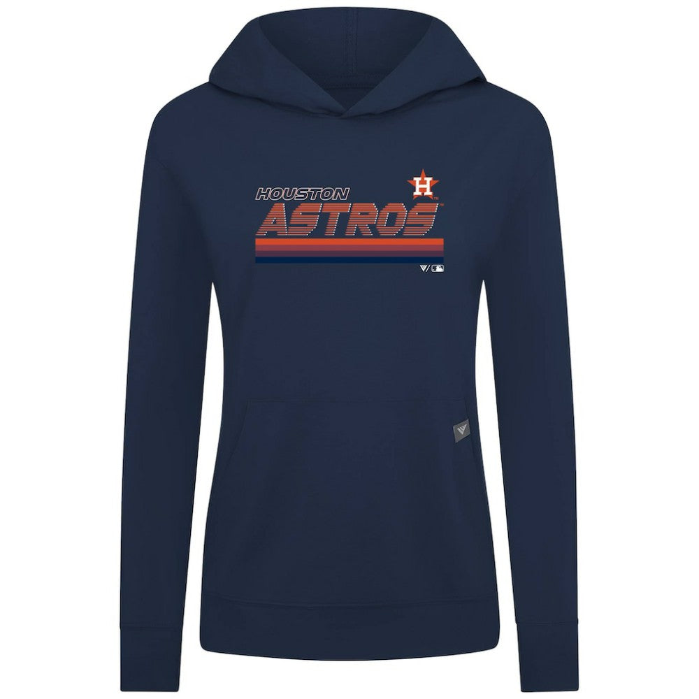 Houston Astros Levelwear Women's Relay Breaker Pullover Hoodie - Navy Hoodies