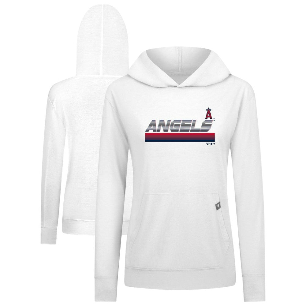 Los Angeles Angels Levelwear Women's Relay Breaker Pullover Hoodie - White Hoodies