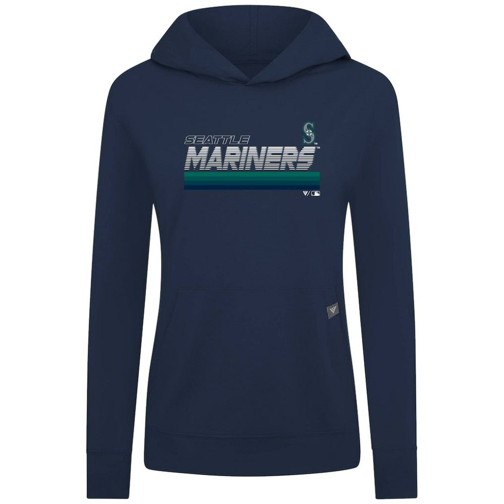 Seattle Mariners Levelwear Women's Relay Breaker Pullover Hoodie - Navy Hoodies