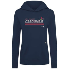 St. Louis Cardinals Levelwear Women's Relay Breaker Pullover Hoodie - Navy Hoodies