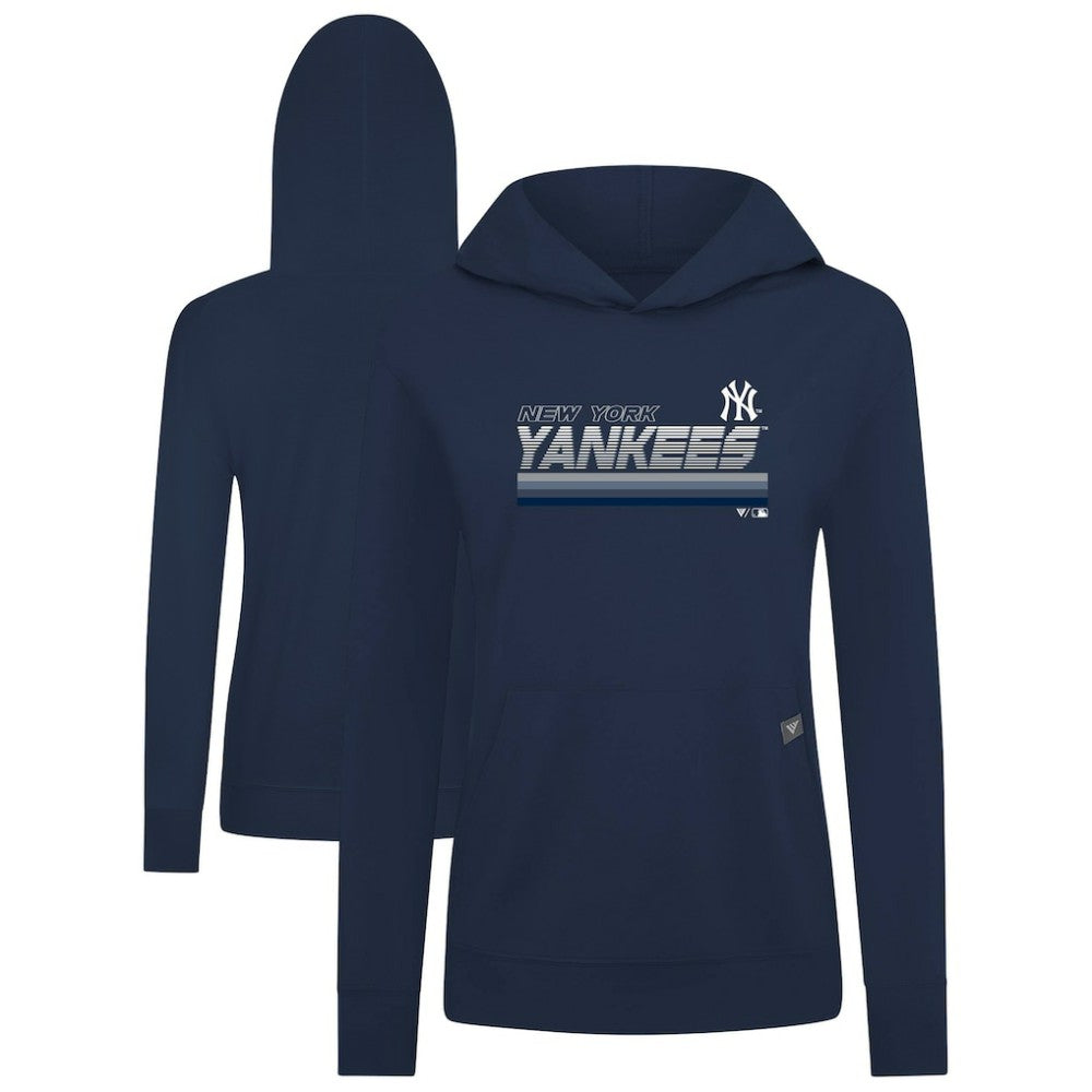 New York Yankees Levelwear Women's Relay Breaker Pullover Hoodie - Navy Hoodies