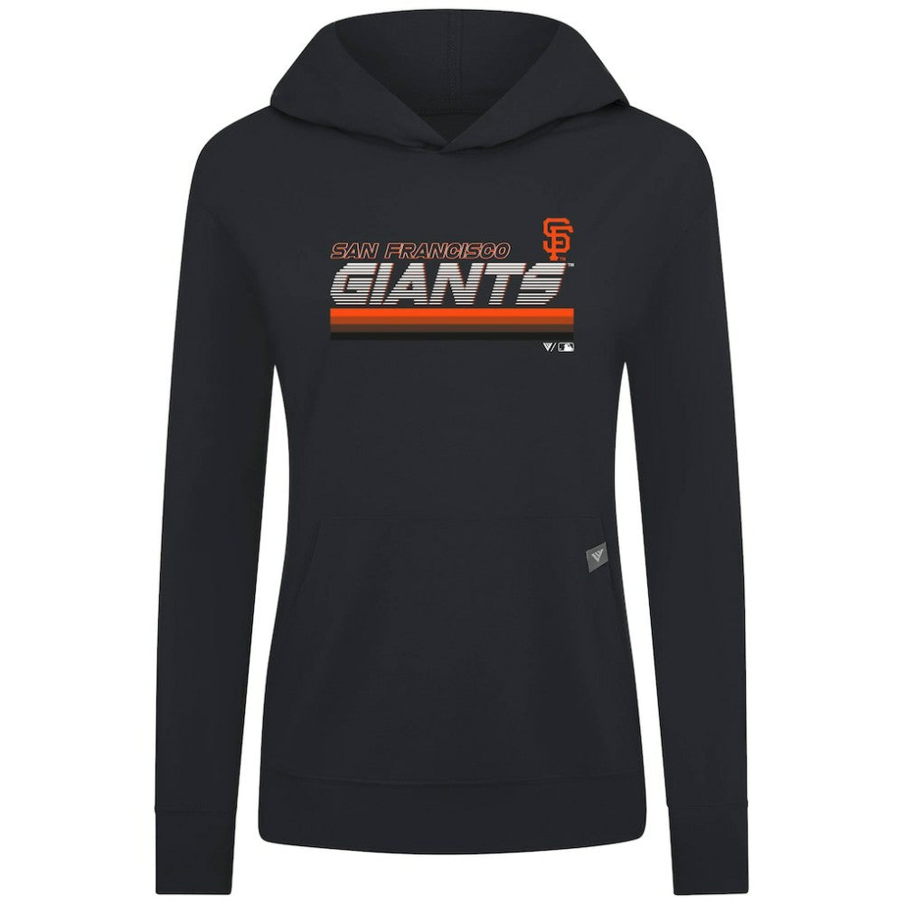 San Francisco Giants Levelwear Women's Relay Breaker Pullover Hoodie - Black Hoodies