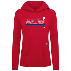 Philadelphia Phillies Levelwear Women's Relay Breaker Pullover Hoodie - Red Hoodies