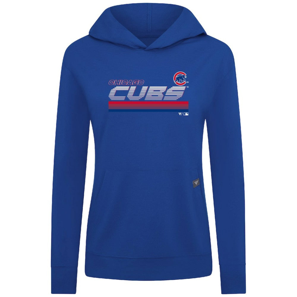 Chicago Cubs Levelwear Women's Relay Breaker Pullover Hoodie - Royal Hoodies