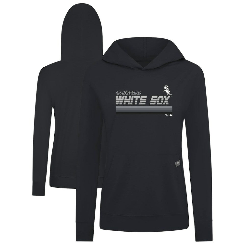 Chicago White Sox Levelwear Women's Relay Breaker Pullover Hoodie - Black Hoodies