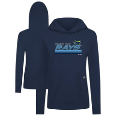 Tampa Bay Rays Levelwear Women's Relay Breaker Pullover Hoodie - Navy Hoodies