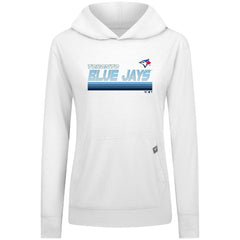 Toronto Blue Jays Levelwear Women's Relay Breaker Pullover Hoodie - White Hoodies