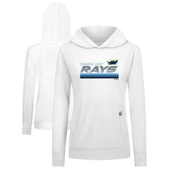 Tampa Bay Rays Levelwear Women's Relay Breaker Pullover Hoodie - White Hoodies