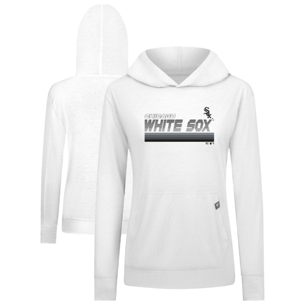 Chicago White Sox Levelwear Women's Relay Breaker Pullover Hoodie - White Hoodies