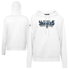 New York Yankees Levelwear Women's Adorn Retro 3D Pullover Hoodie - White Hoodies