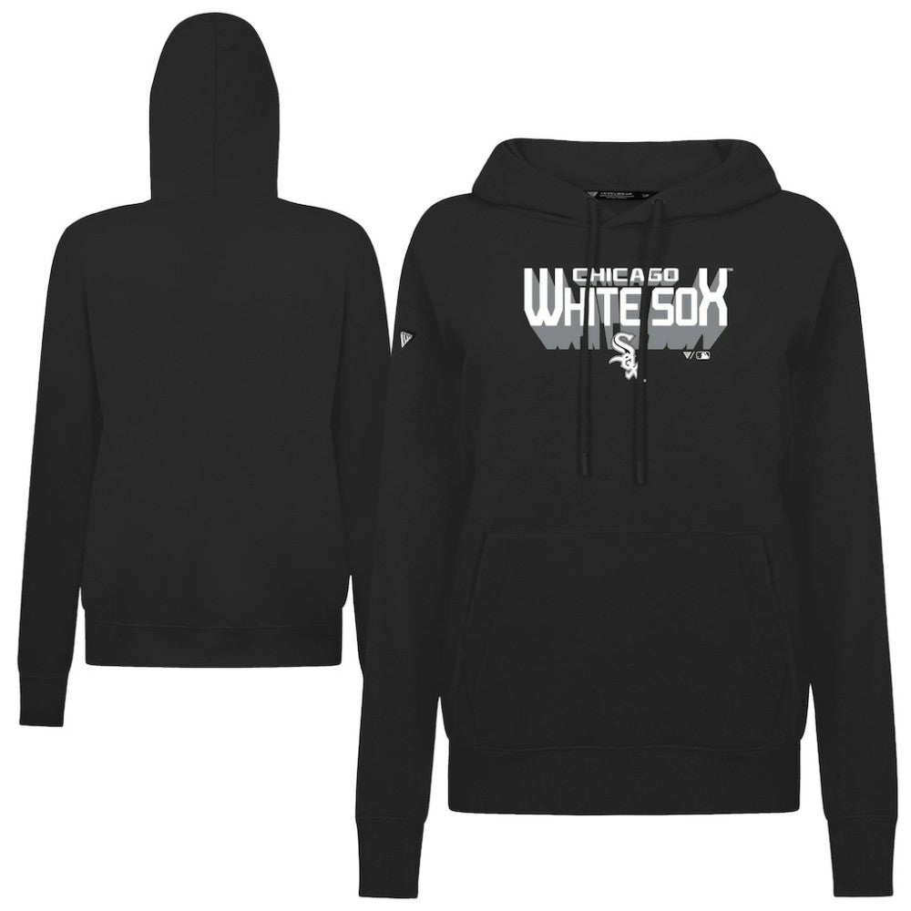 Chicago White Sox Levelwear Women's Adorn Retro 3D Pullover Hoodie - Black Hoodies