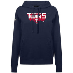 Minnesota Twins Levelwear Women's Adorn Retro 3D Pullover Hoodie - Navy Hoodies