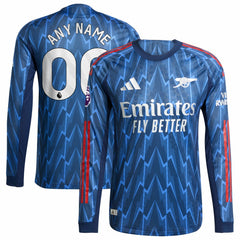 Arsenal 2025/26 Away Long Sleeve Custom Jersey Blue - Adidas online