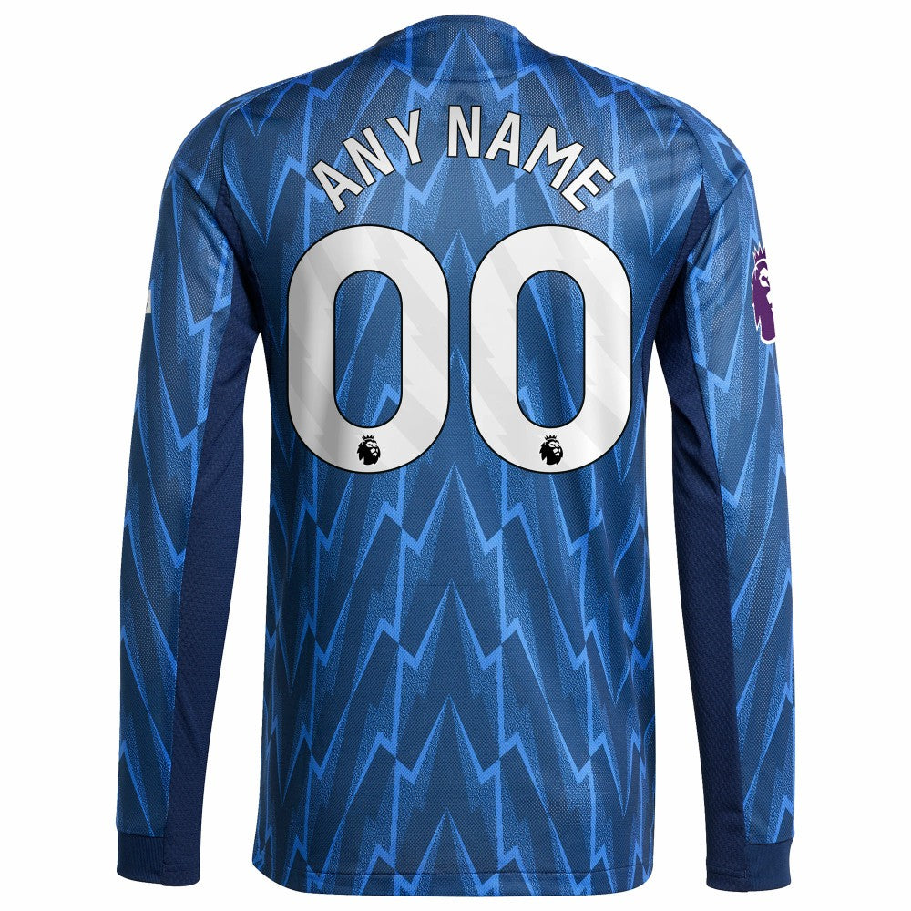 Arsenal 2025/26 Away Long Sleeve Custom Jersey Blue - Adidas online