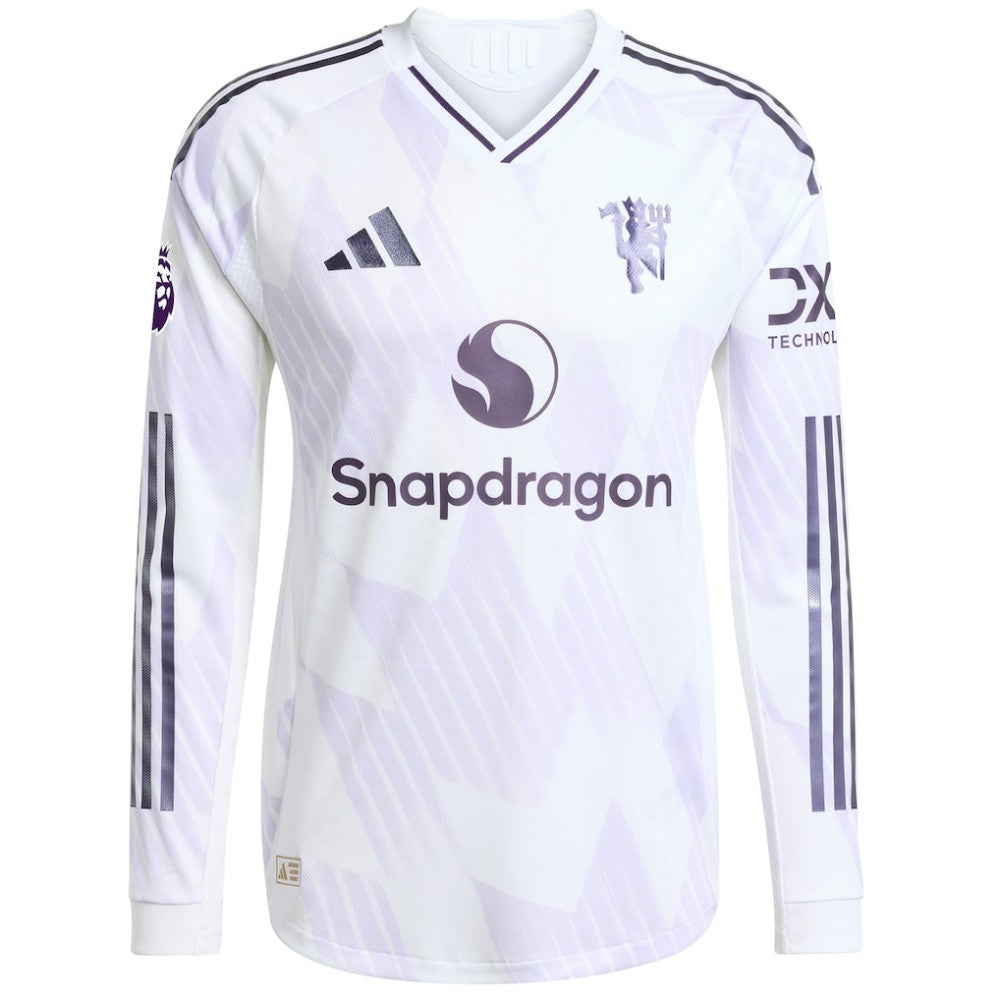 Manchester United 2025/26 Away Long Sleeve Custom Jersey White - Adidas on sale