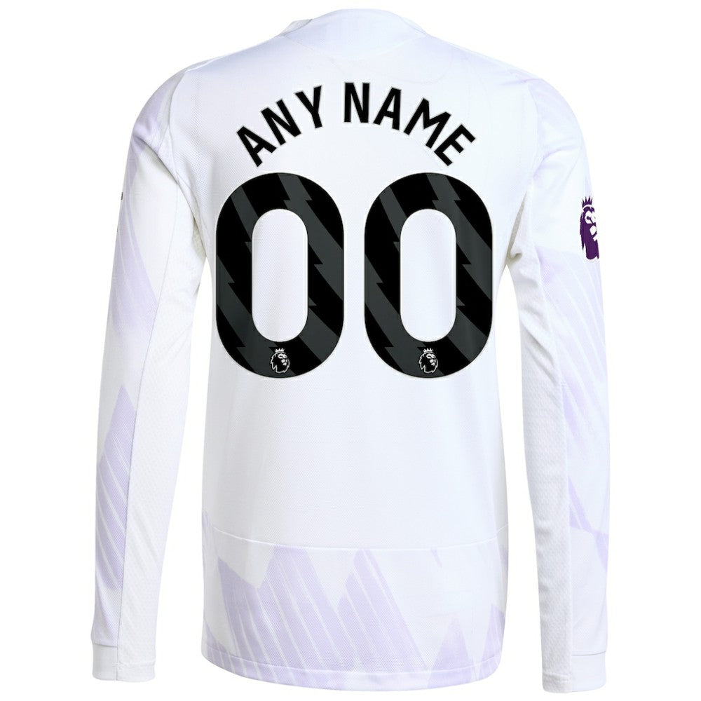 Manchester United 2025/26 Away Long Sleeve Custom Jersey White - Adidas on sale