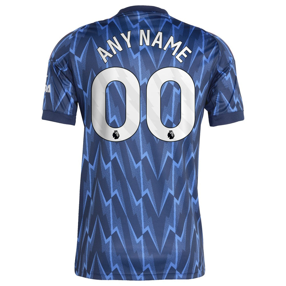 Arsenal 2025/26 Away Replica Custom Jersey Blue - Adidas