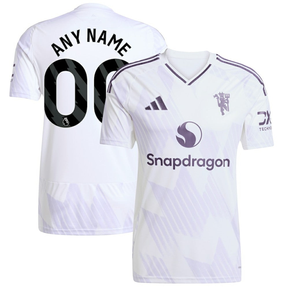 Manchester United 2025/26 Away Replica Custom Jersey White - Adidas