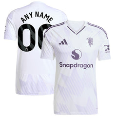 Manchester United 2025/26 Away Replica Custom Jersey White - Adidas