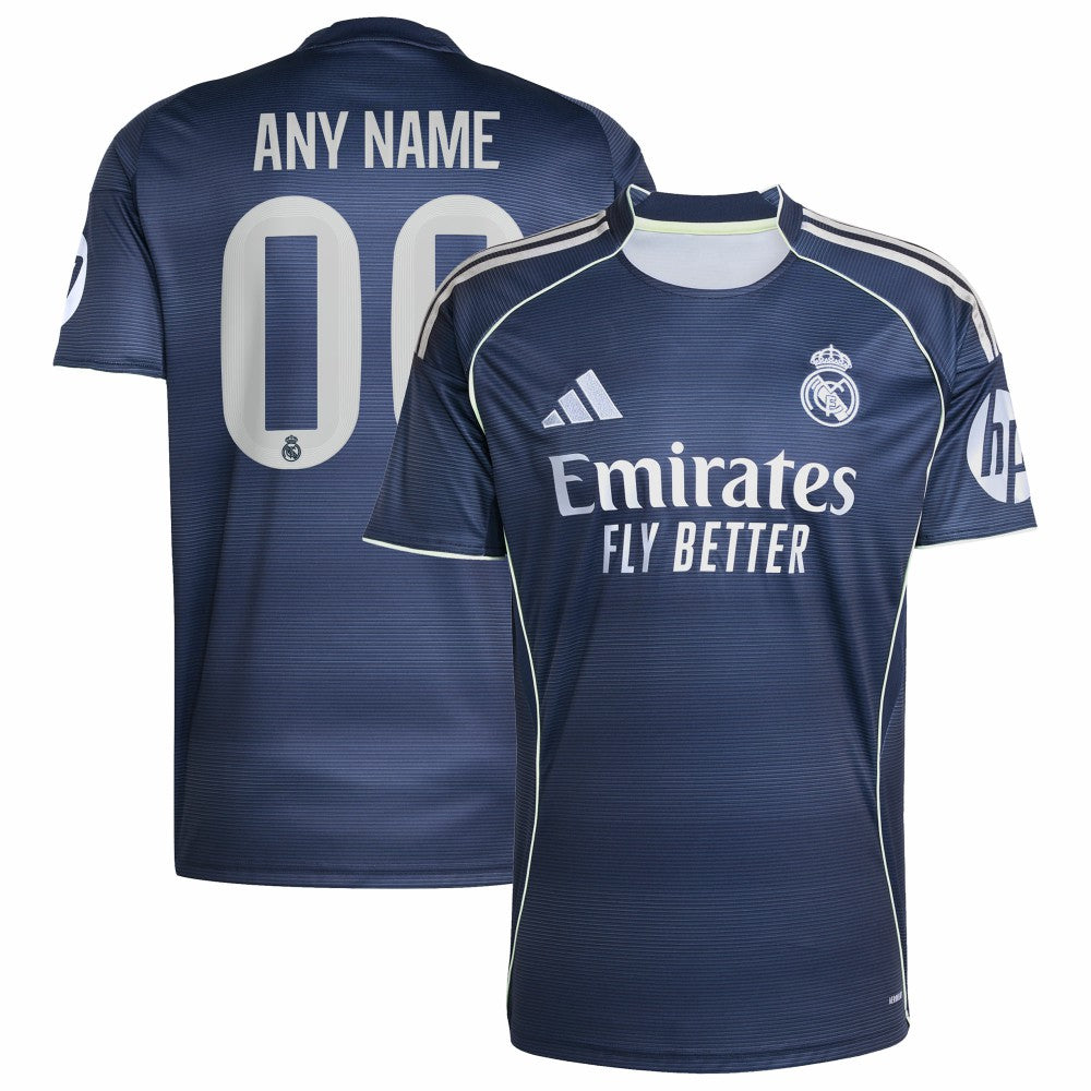 Real Madrid 2025/26 Away Replica Custom Jersey Blue - Adidas discount