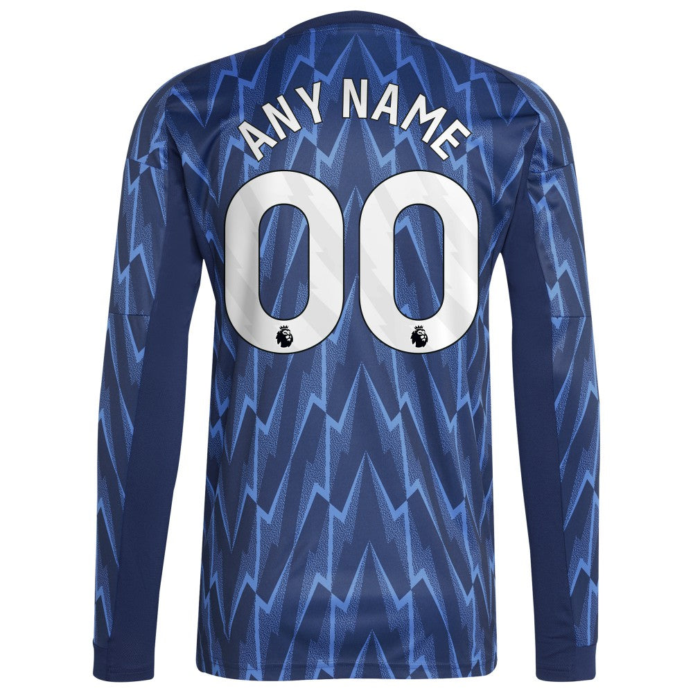 Arsenal 2025/26 Away Replica Long Sleeve Custom Jersey Blue - Adidas discount