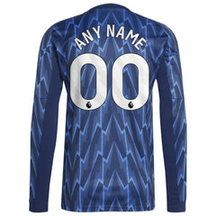 Arsenal 2025/26 Away Replica Long Sleeve Custom Jersey Blue - Adidas discount