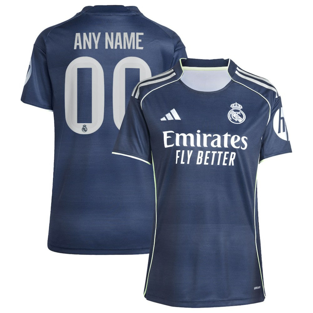 Real Madrid Women's 2025/26 Away Replica Custom Jersey Blue - Adidas online