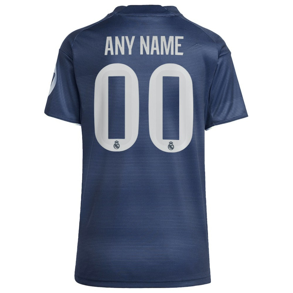 Real Madrid Women's 2025/26 Away Replica Custom Jersey Blue - Adidas online