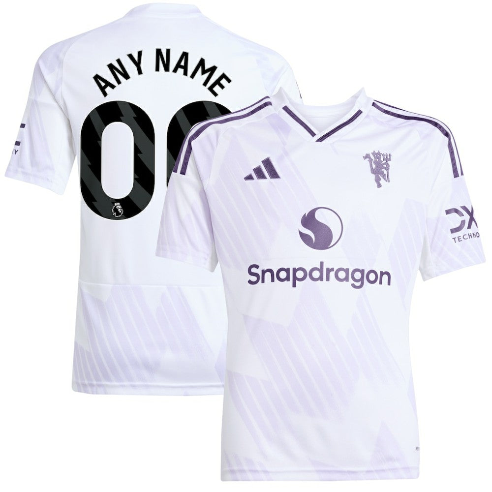 Manchester United Youth 2025/26 Away Replica Custom Jersey White - Adidas outlet