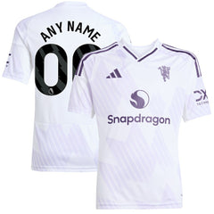 Manchester United Youth 2025/26 Away Replica Custom Jersey White - Adidas outlet