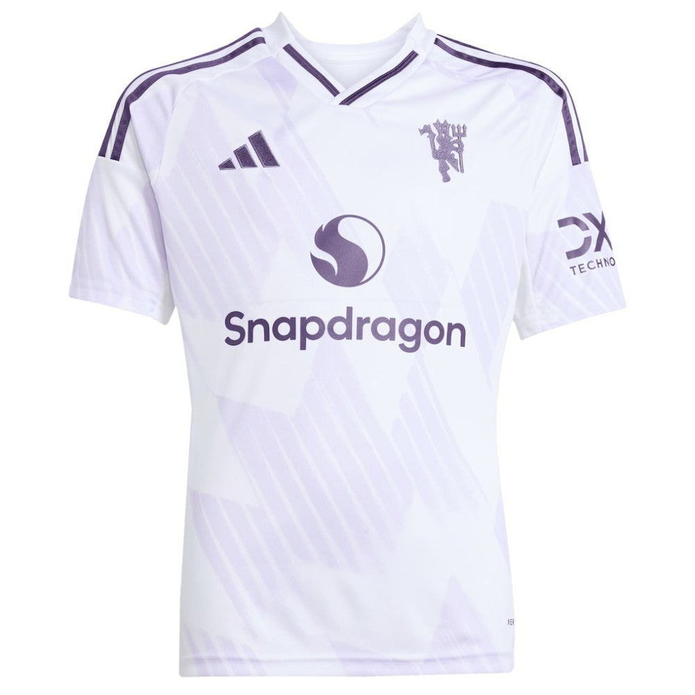 Manchester United Youth 2025/26 Away Replica Custom Jersey White - Adidas outlet