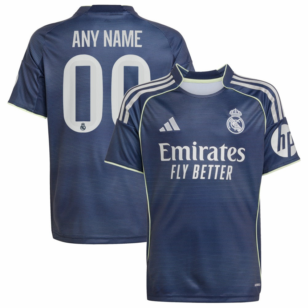 Real Madrid Youth 2025/26 Away Replica Custom Jersey Blue - Adidas for sale